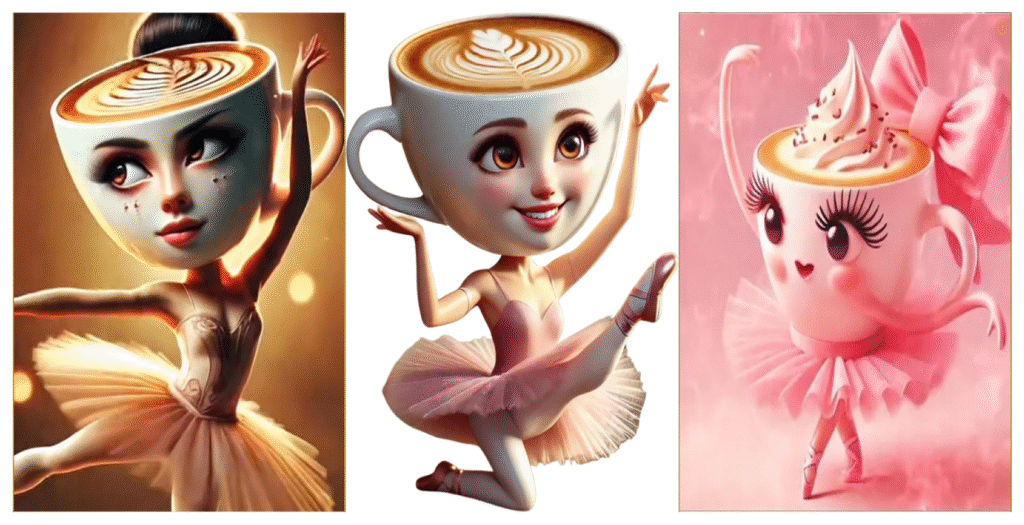 Ballerina Cappuccina
three versions Italian brainrot meme