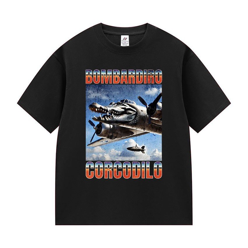 Italian Brainrot Bombardiro Crocodilo T-shirt