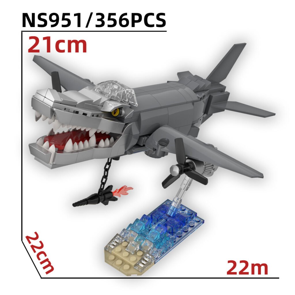Bombardiro Crocodilo brick toy action figure