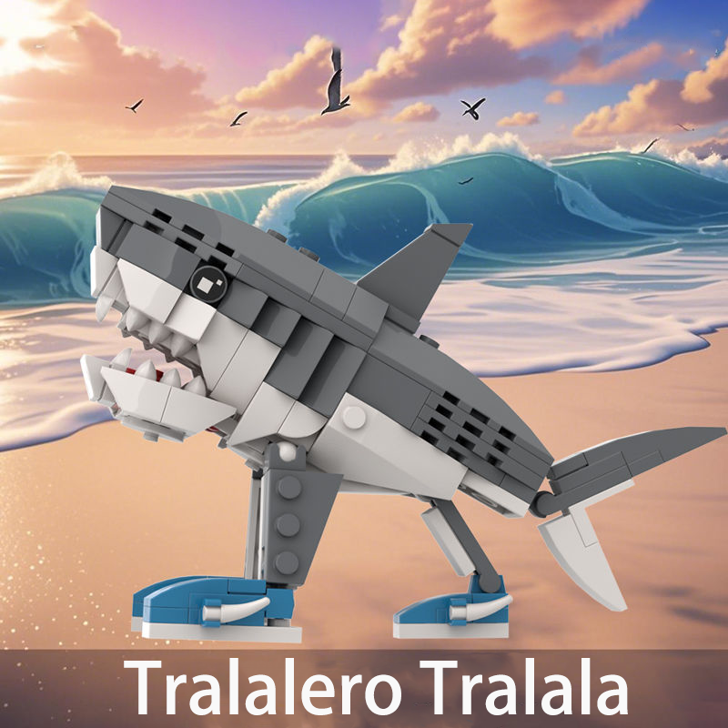 Tralalero Tralala Brick Toy figure Tralalero Tralala lego set